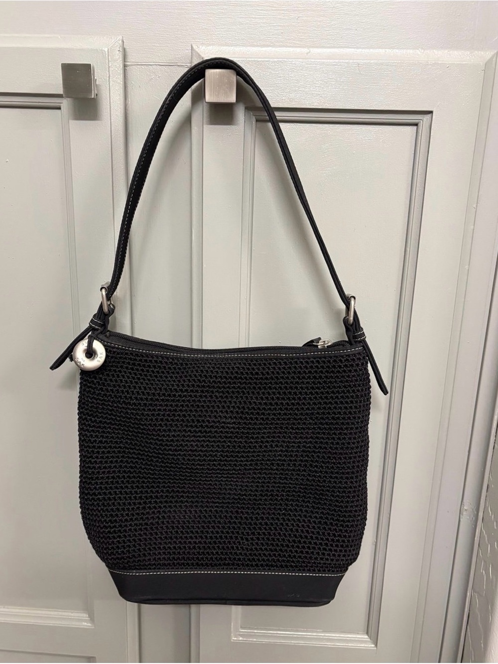 Classic The Sak Black Woven Shoulder Bag